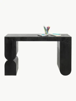 Handgemaakte houten console Curve