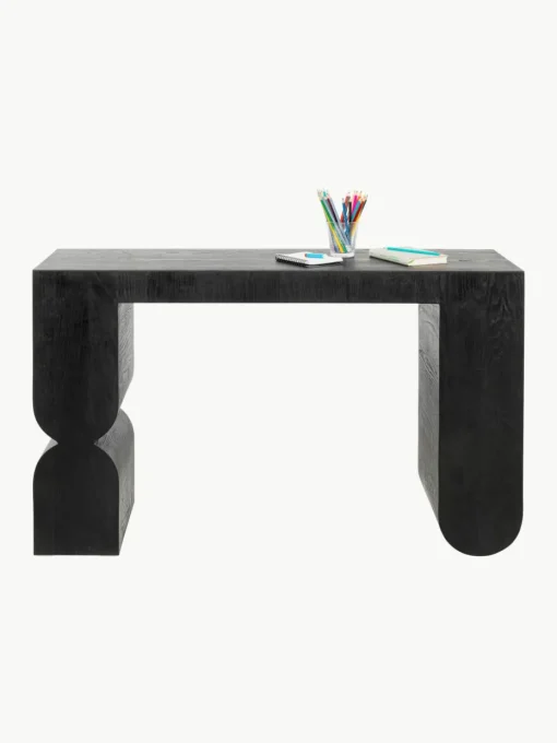 Handgemaakte houten console Curve