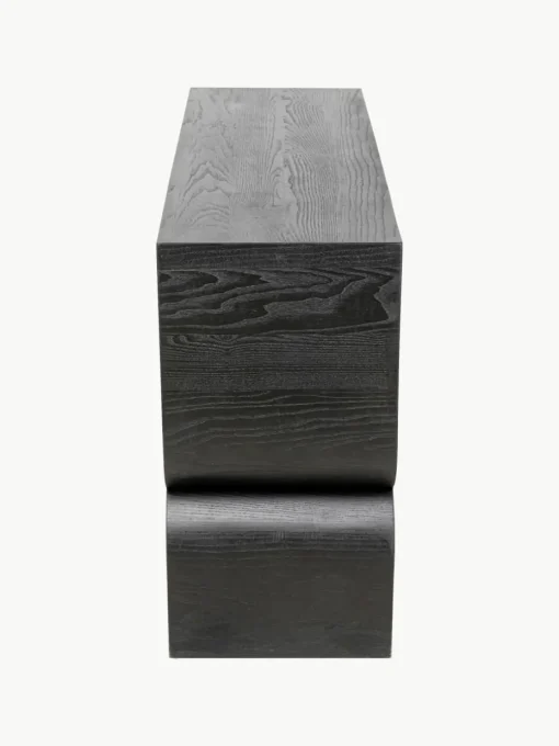 Handgemaakte houten console Curve