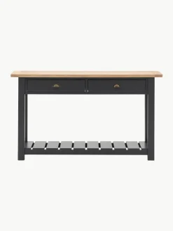 Handgemaakte houten wandtafel Eton
