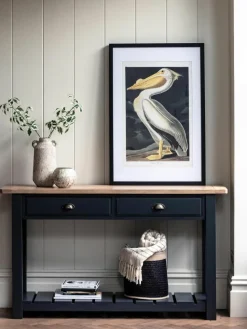 Handgemaakte houten wandtafel Eton