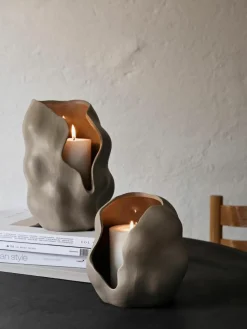 Handgemaakte kandelaar Hekla, H 24 cm