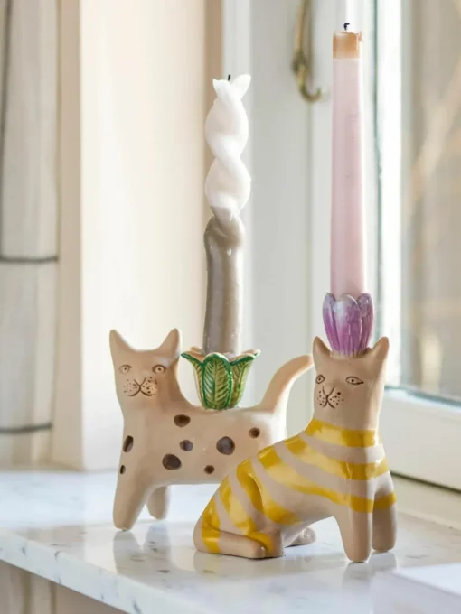Handgemaakte kandelaars Mamie, set van 2