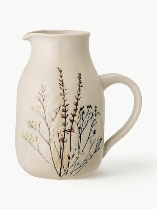 Handgemaakte karaf Bea met grasmotief 1,5 L