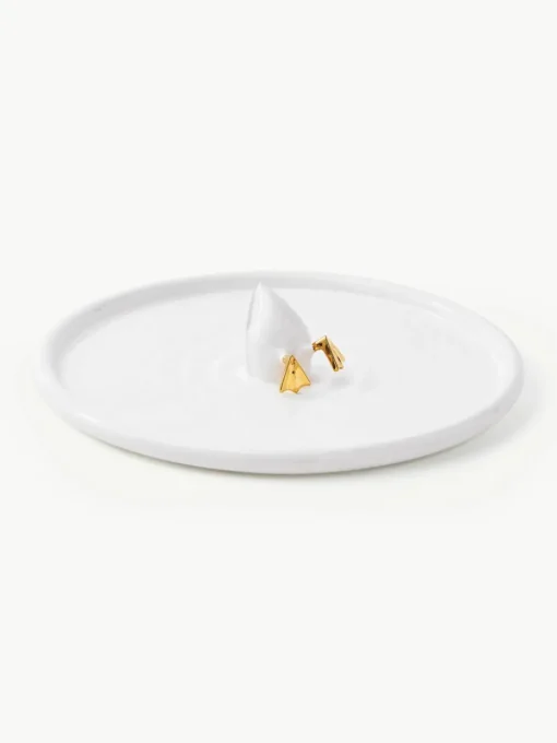 Handgemaakte keramische serveerplateau Diving Duck