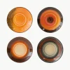 Handgemaakte keramische schotels 70's, set van 4