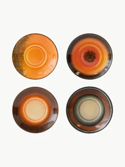 Handgemaakte keramische schotels 70's, set van 4