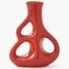 Handgemaakte keramische vaas Three Ears, H 21 cm