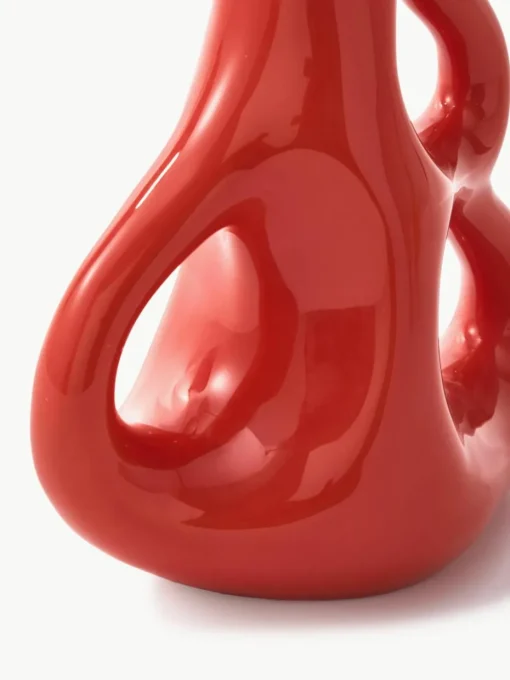 Handgemaakte keramische vaas Three Ears, H 21 cm