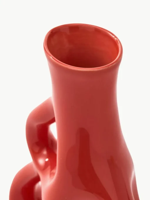 Handgemaakte keramische vaas Three Ears, H 21 cm