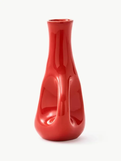 Handgemaakte keramische vaas Three Ears, H 21 cm