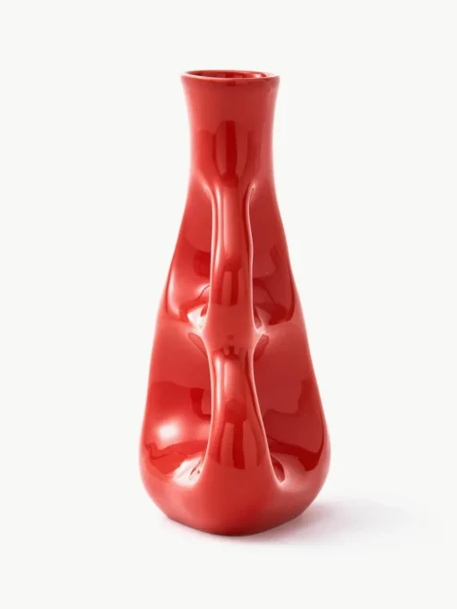 Handgemaakte keramische vaas Three Ears, H 21 cm