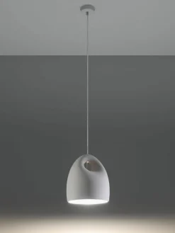Handgemaakte kermische hanglamp Sativa