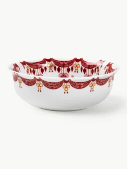Handgemaakte kerstschaaltjes slinger, 4 stuks
