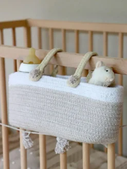 Handgemaakte kinderopbergmand Maria om op te hangen