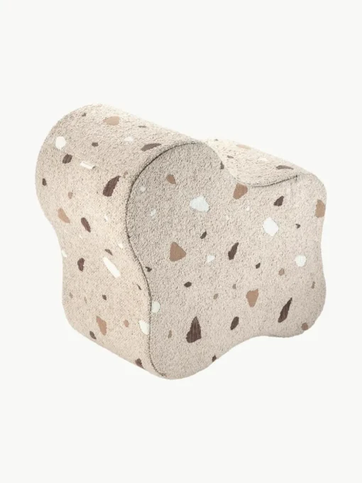 Handgemaakte kinderpoef Cloud van bouclé