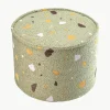 Handgemaakte kinderpoef Sugar van bouclé, Ø 40 cm