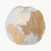 Handgemaakte kinderpoef World Map