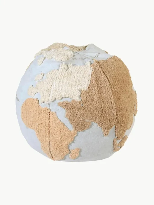 Handgemaakte kinderpoef World Map