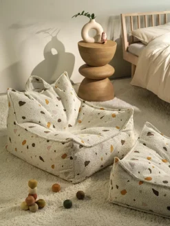 Handgemaakte kinderzitzak Sugar van bouclé
