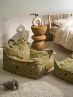 Handgemaakte kinderzitzak Sugar van bouclé
