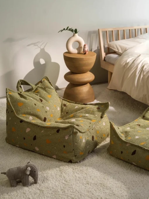 Handgemaakte kinderzitzak Sugar van bouclé