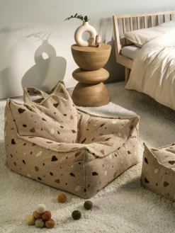 Handgemaakte kinderzitzak Sugar van bouclé