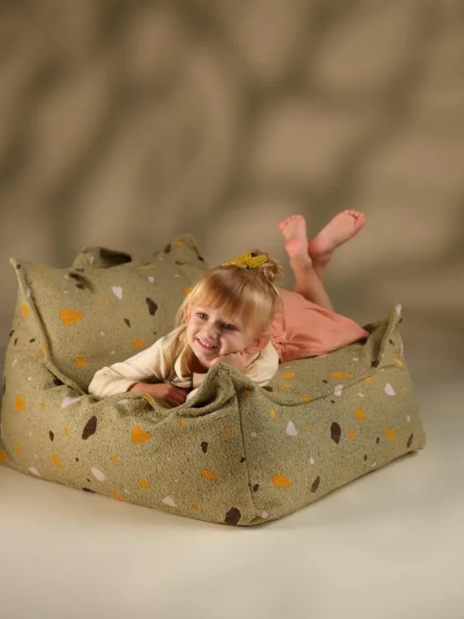 Handgemaakte kinderzitzak Sugar van bouclé