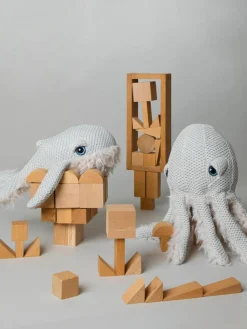 Handgemaakte knuffelkussen Whale