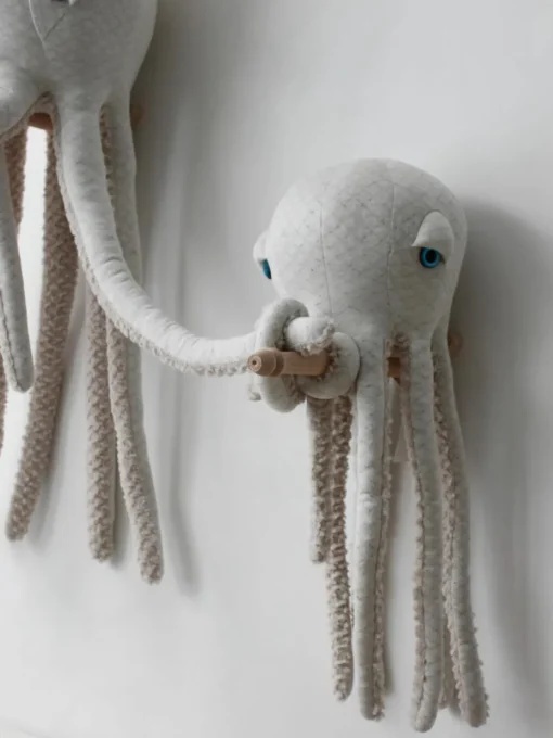 Handgemaakte knuffelkussen Octopus, H 55 cm