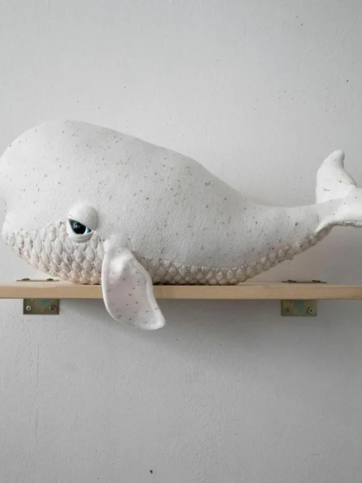 Handgemaakte knuffelkussen Beluga, in verschillende formaten