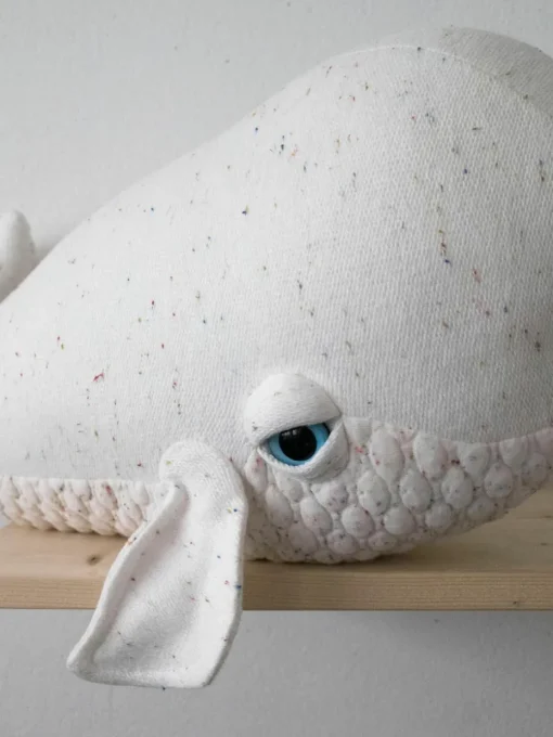 Handgemaakte knuffelkussen Beluga, in verschillende formaten