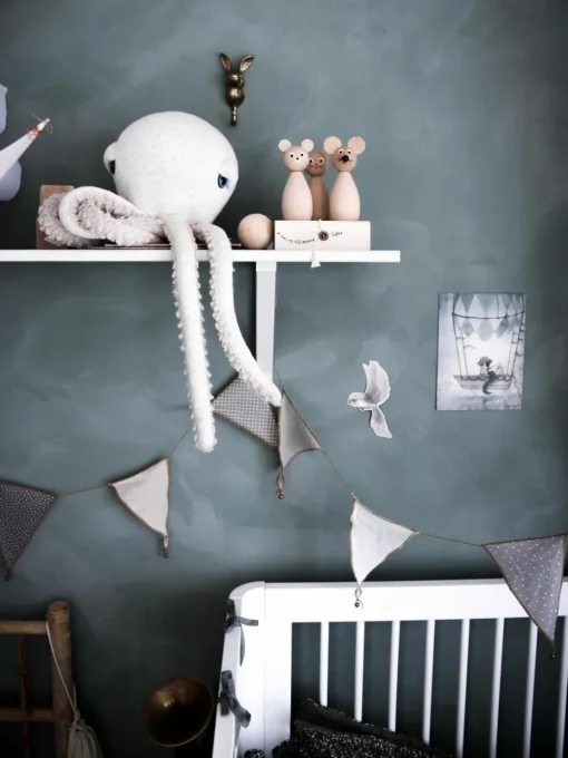 Handgemaakte knuffelkussen Octopus, H 55 cm