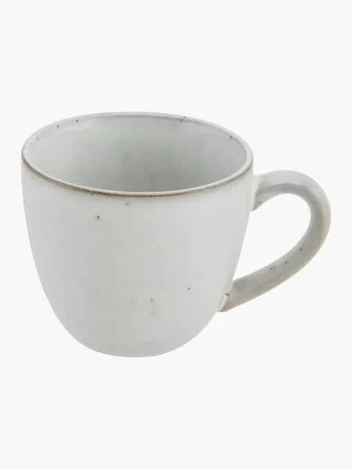 Handgemaakte koffiekopje Nordic Sand met schoteltje