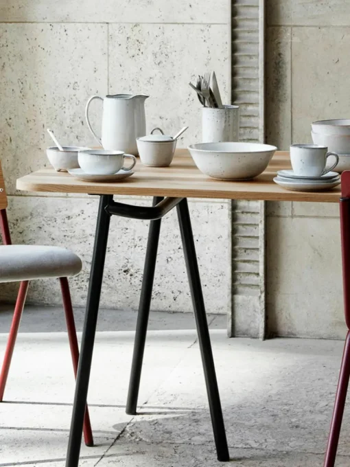 Handgemaakte koffiekopje Nordic Sand met schoteltje