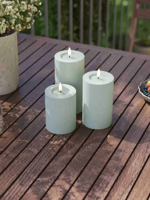 Handgemaakte LED kaars Real Flame, H 15 cm