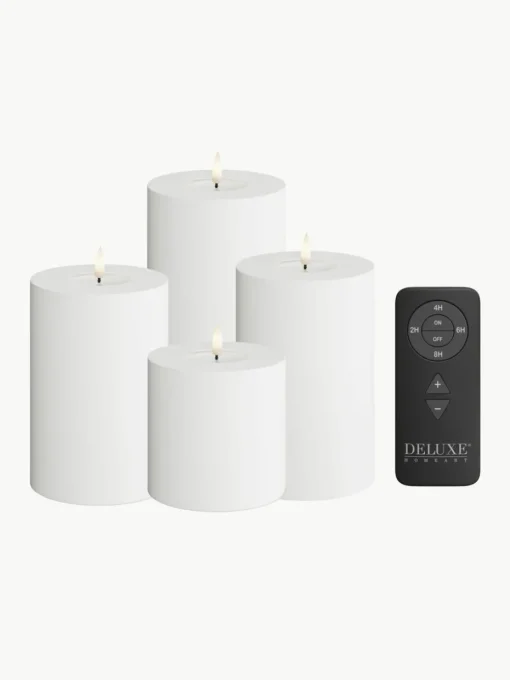 Handgemaakte LED kaarsen Real Flame met afstandsbediening, set van 5