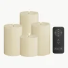 Handgemaakte LED kaarsen Real Flame met afstandsbediening, set van 5