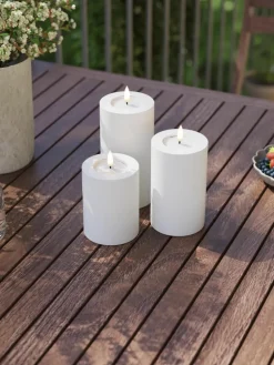 Handgemaakte LED kaarsen Real Flame met afstandsbediening, set van 5