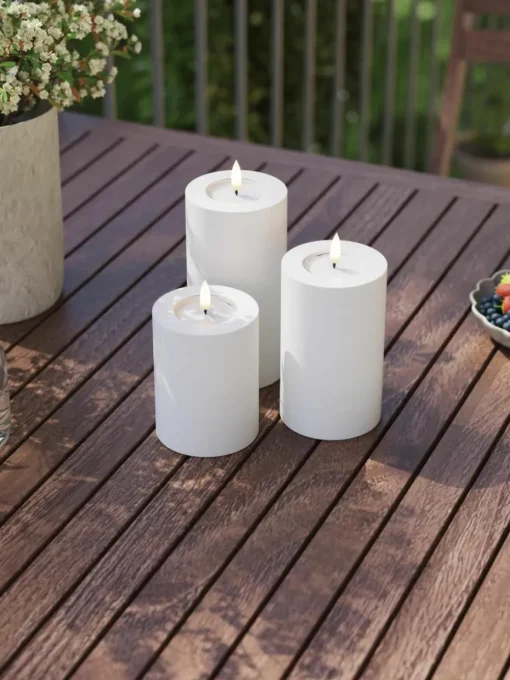 Handgemaakte LED kaarsen Real Flame met afstandsbediening, set van 5
