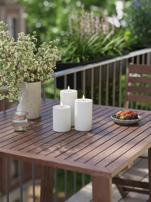 Handgemaakte LED kaarsen Real Flame met afstandsbediening, set van 5