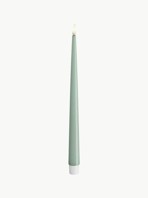 Handgemaakte LED steekkaarsen Real Flame, H 28 cm, 2 stuks