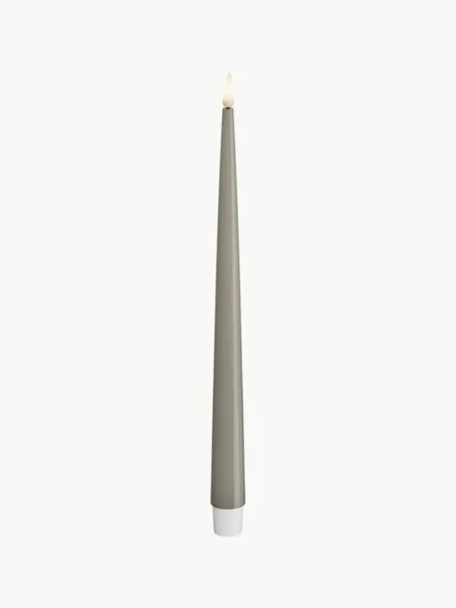 Handgemaakte LED steekkaarsen Real Flame, H 28 cm, 2 stuks