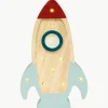 Handgemaakte LED-kinderlamp Space Rocket Mini met timerfunctie en afstandsbediening, dimbaar