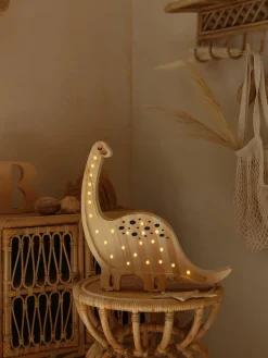 Handgemaakte LED-kinderlamp Diplodocus met timerfunctie en afstandsbediening, dimbaar