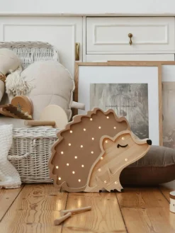 Handgemaakte LED-kinderlamp Hedgehog met timerfunctie en afstandsbediening, dimbaar