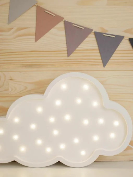 Handgemaakte LED-kinderlamp Cloud met timerfunctie en afstandsbediening, dimbaar