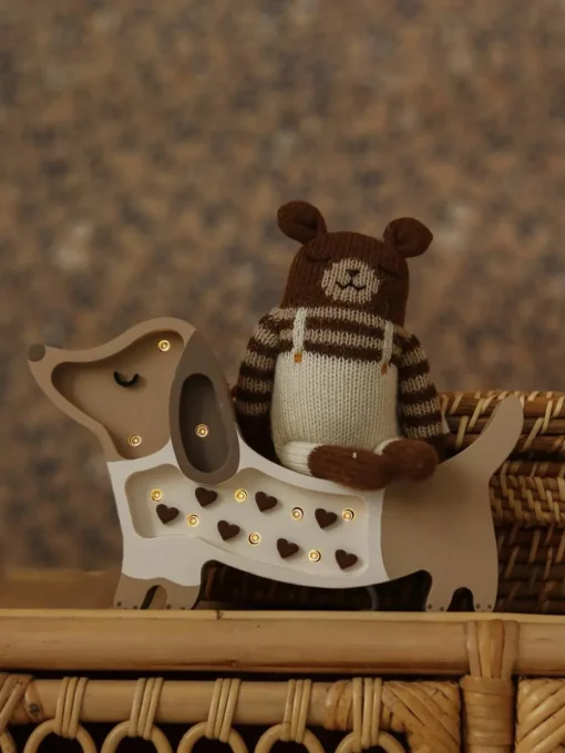 Handgemaakte LED-kinderlamp Puppy Mini met timerfunctie en afstandsbediening, dimbaar