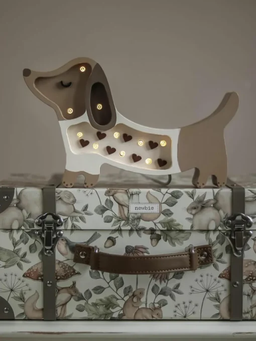 Handgemaakte LED-kinderlamp Puppy Mini met timerfunctie en afstandsbediening, dimbaar
