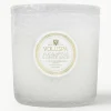 Handgemaakte 3-lonts geurkaars Maison Blanc (eucalyptus, kardemom, saliekleurig & hinoki-schors)